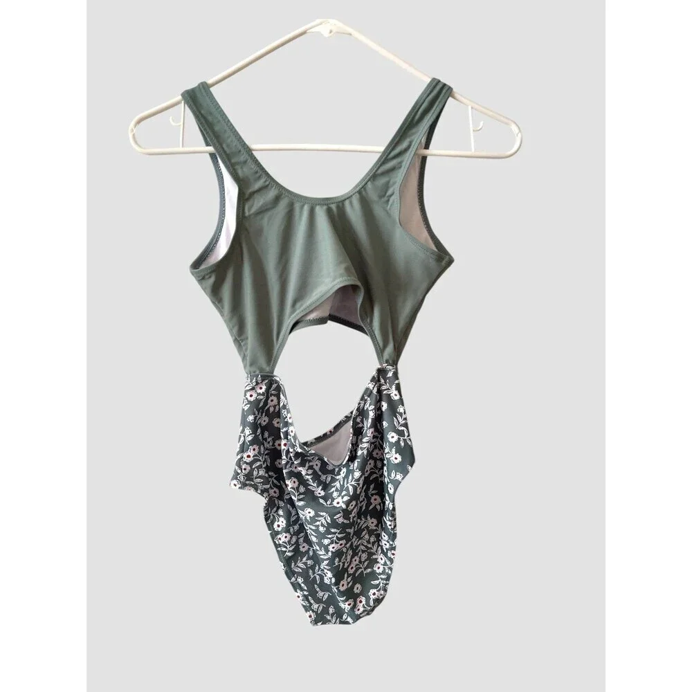 Shein Jr/Teen Girls Size Small (10-11) One Piece Bathing Suit Floral Summer